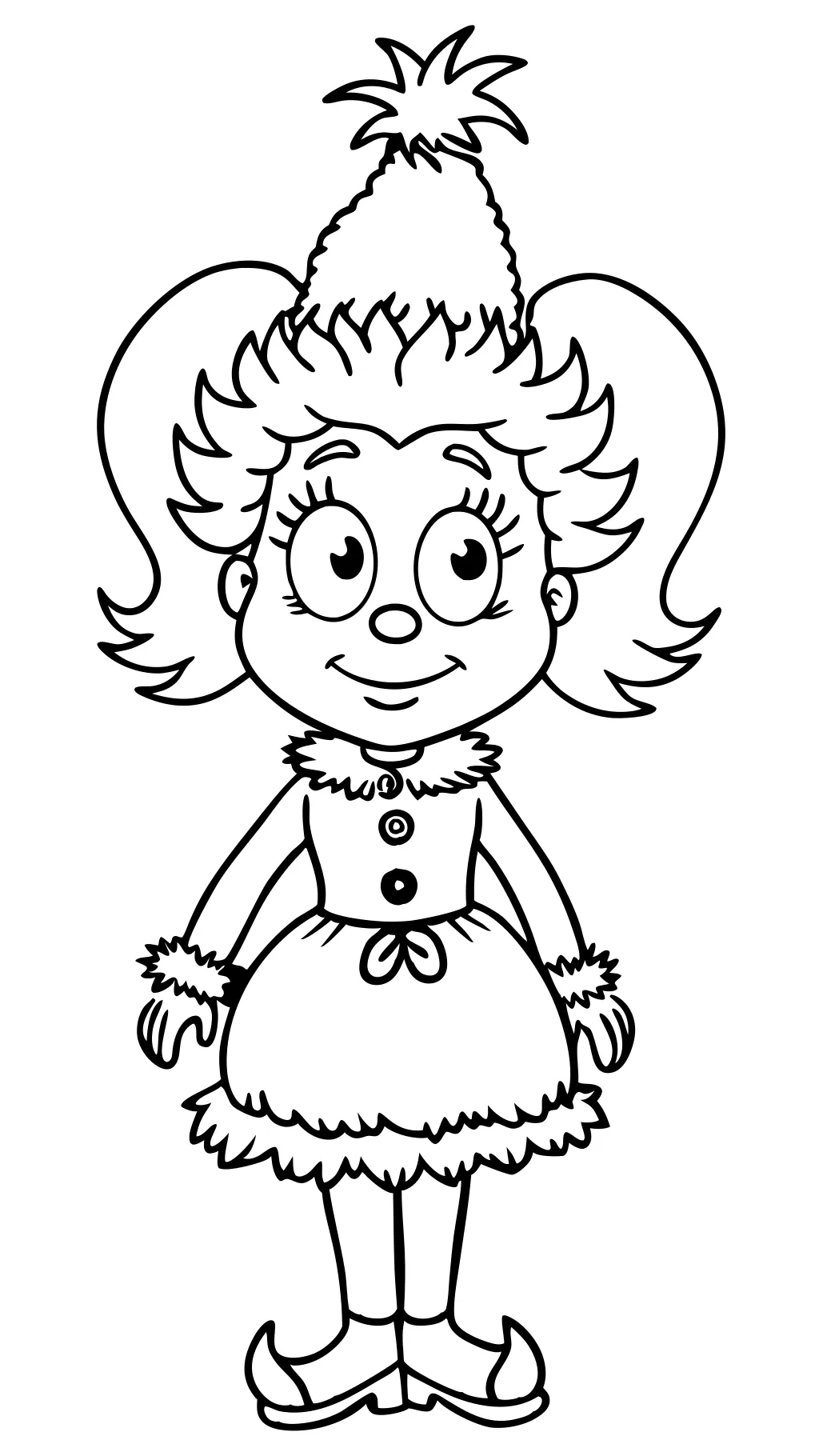 coloriage de Cindy Lou Who